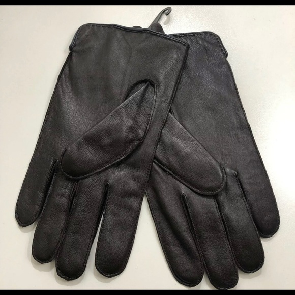 Stewart of Scotland Mens Leather Gloves Side Slit - Picture 2 of 3